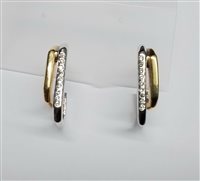 Pendientes Soprana Gioielleria Mujer in Oro Diamante 0.18 Ct OG-OB BRILLANTINI DOPPIA RIGA - OG-OB BRILLANTINI DOPPIA RIGA